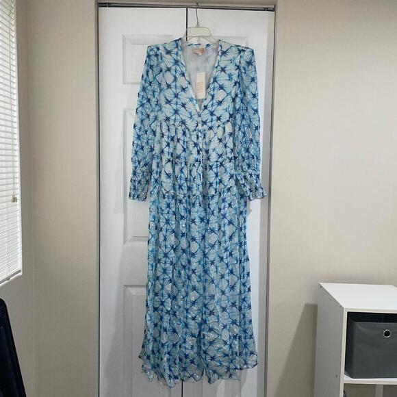 Rococo Sand Volna Maxi‎ Blue Multi Metallic Sparkle Bohemian Glam Size Small - Picture 10 of 11